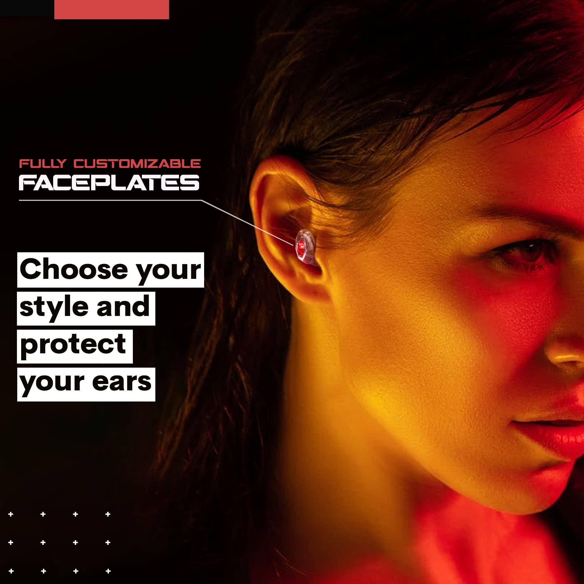 Eargasm Eargasm Clicks Earplugs - Reusable Noise Reduction Ear-Plugs with Customizable Gemstone Faceplates - Hearing Protection for Noise Sensitivity at Live Concerts, Motorcycles, Sports Events, Festivals