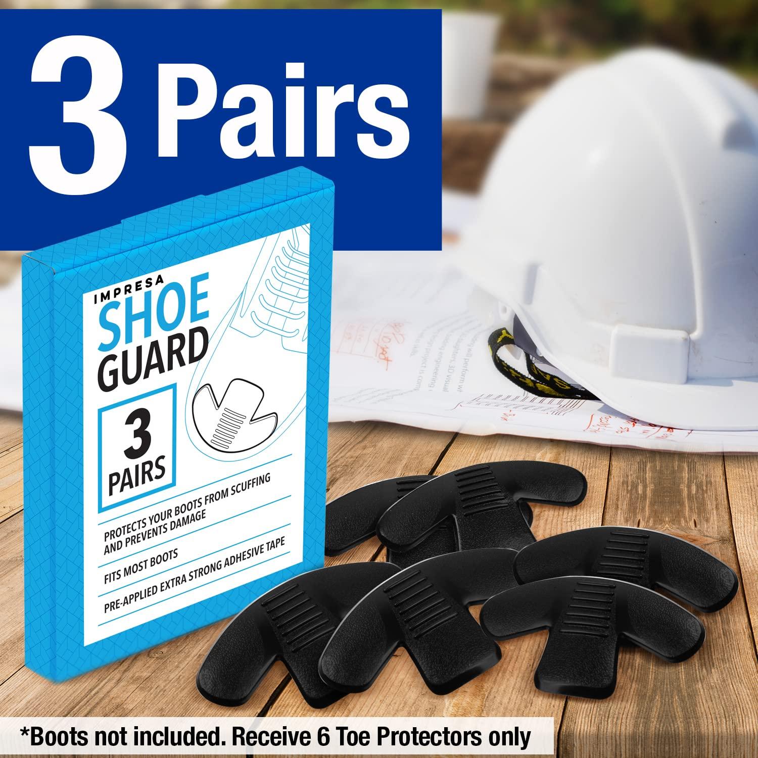 IMPRESA IMPRESA [6 Pack Boot Toe Protectors to Stop Early Wear & Replacement - Simple Application Toe Guards for Boots - Boot Protector Toe Guard to Prevent Tears & Damage - Saver for Rugged Work Conditions