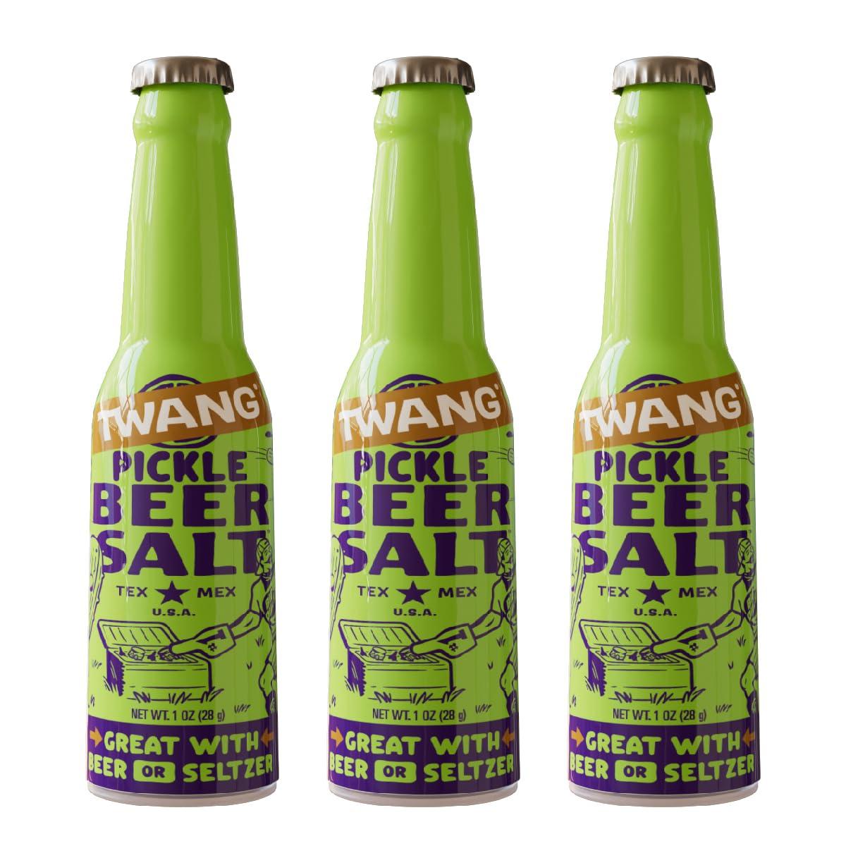 Twang Twang Flavored Beer Salt, Pickle, 1 Ounce Bottles (3-pack)