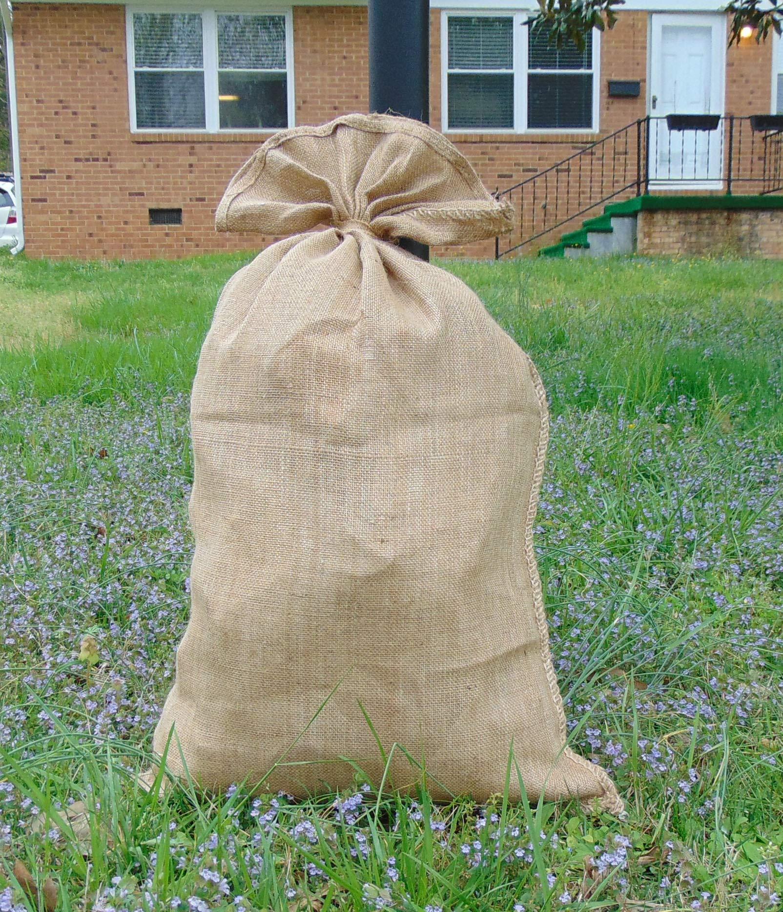 Jutemill 12 Pack Premium Large Burlap sack Bags | 24 x 40 inch New Coffee Bag | Potato Bag | Sack Race | Seed Preserve Sack | Natural Jute gunny-sacks made by 10 Ounce Burlap Fabric tight weaved