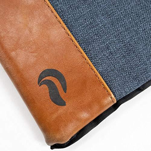 Skunk Skunk Mr Slick Smell Proof Bag 11\"x6\" US PATENT NUMBER D824,672 (Black/Brown Leather)