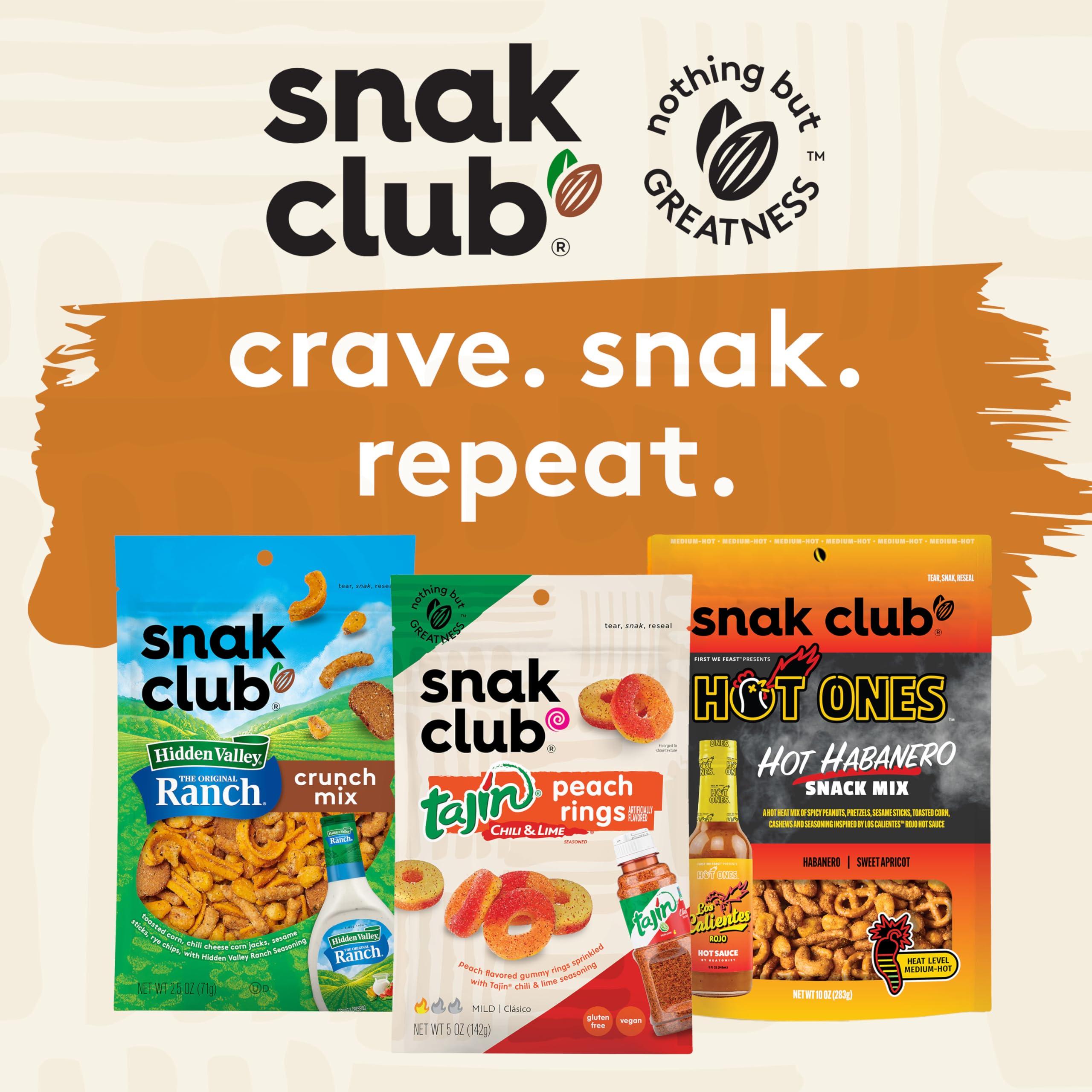 Snak Club Snak Club Peanut Butter Chocolate Trail Mix with Peanuts, Peanut Butter M&MS, Toffee Peanuts, and Pretzels, 6 oz Per Bag, 6 Resealable Bags