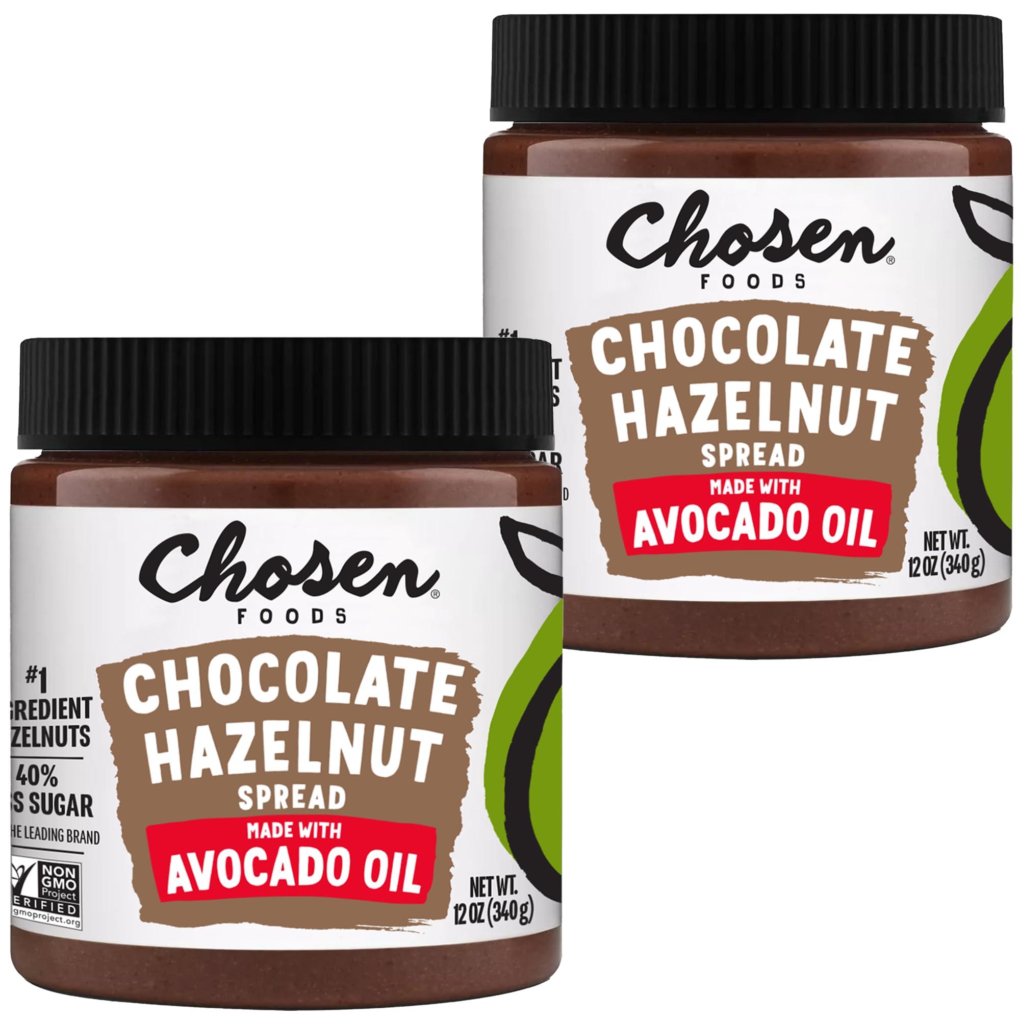 Chosen Foods Chosen Foods Chocolate Hazelnut Spread made with 100% Pure Avocado Oil 12 oz 2-Pack