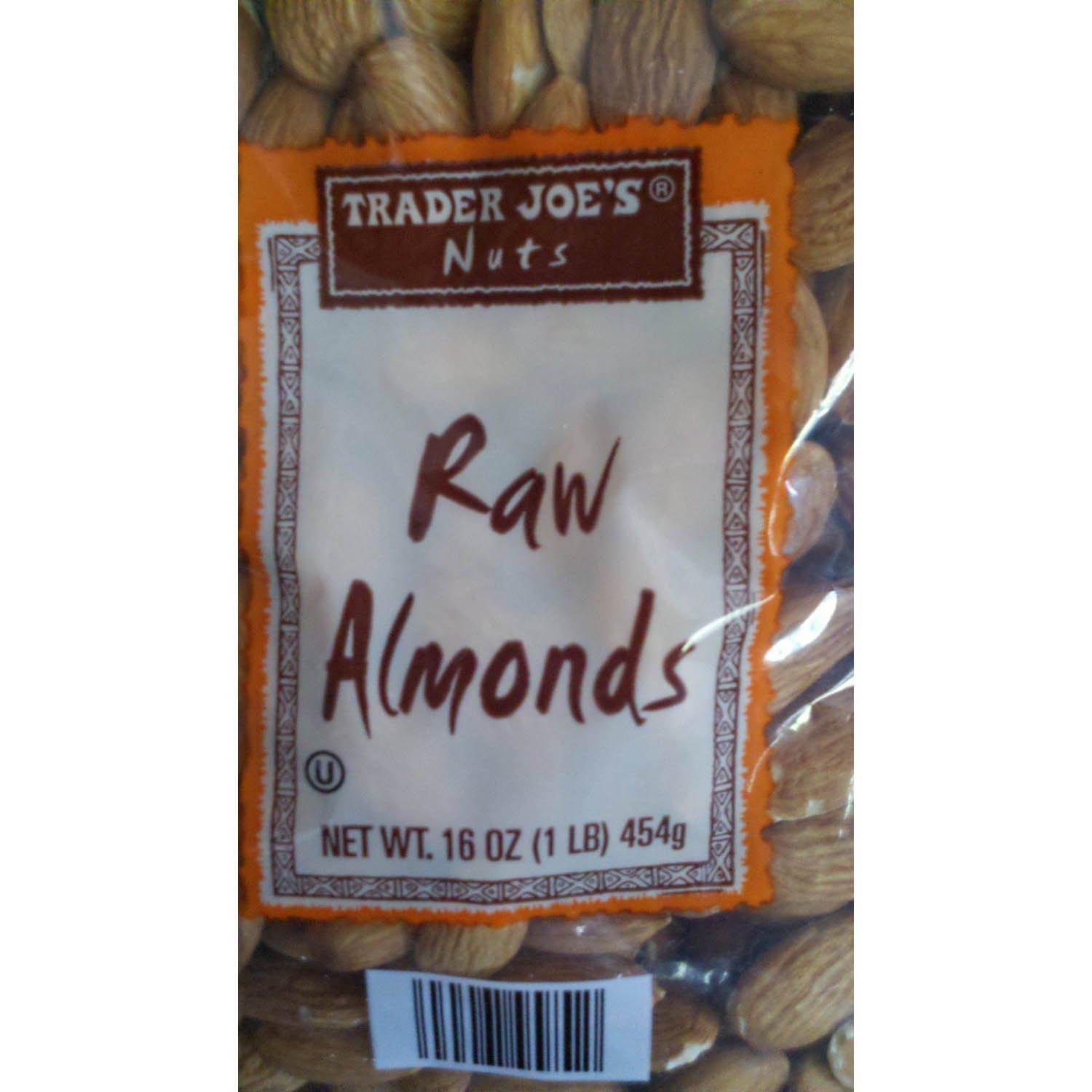 Trader Joe's Trader Joe's Raw Almonds, 16 ounces (Pack of 6)