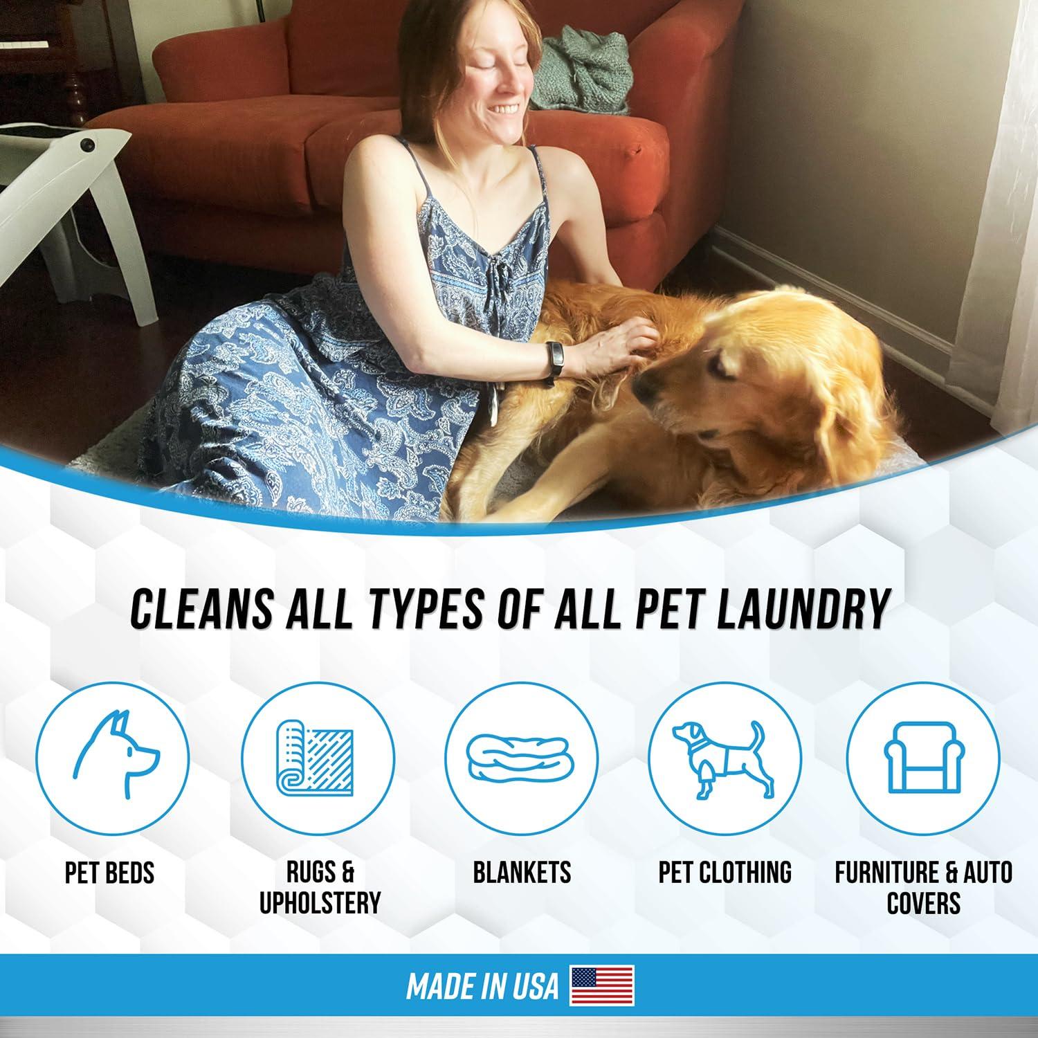 ACTIVE ACTIVE Pet Laundry Detergent and Laundry Detergent Sheets - Includes 2LB Pet Detergent Powder and 80 Load of Fresh Linen Scent Detergent Sheets