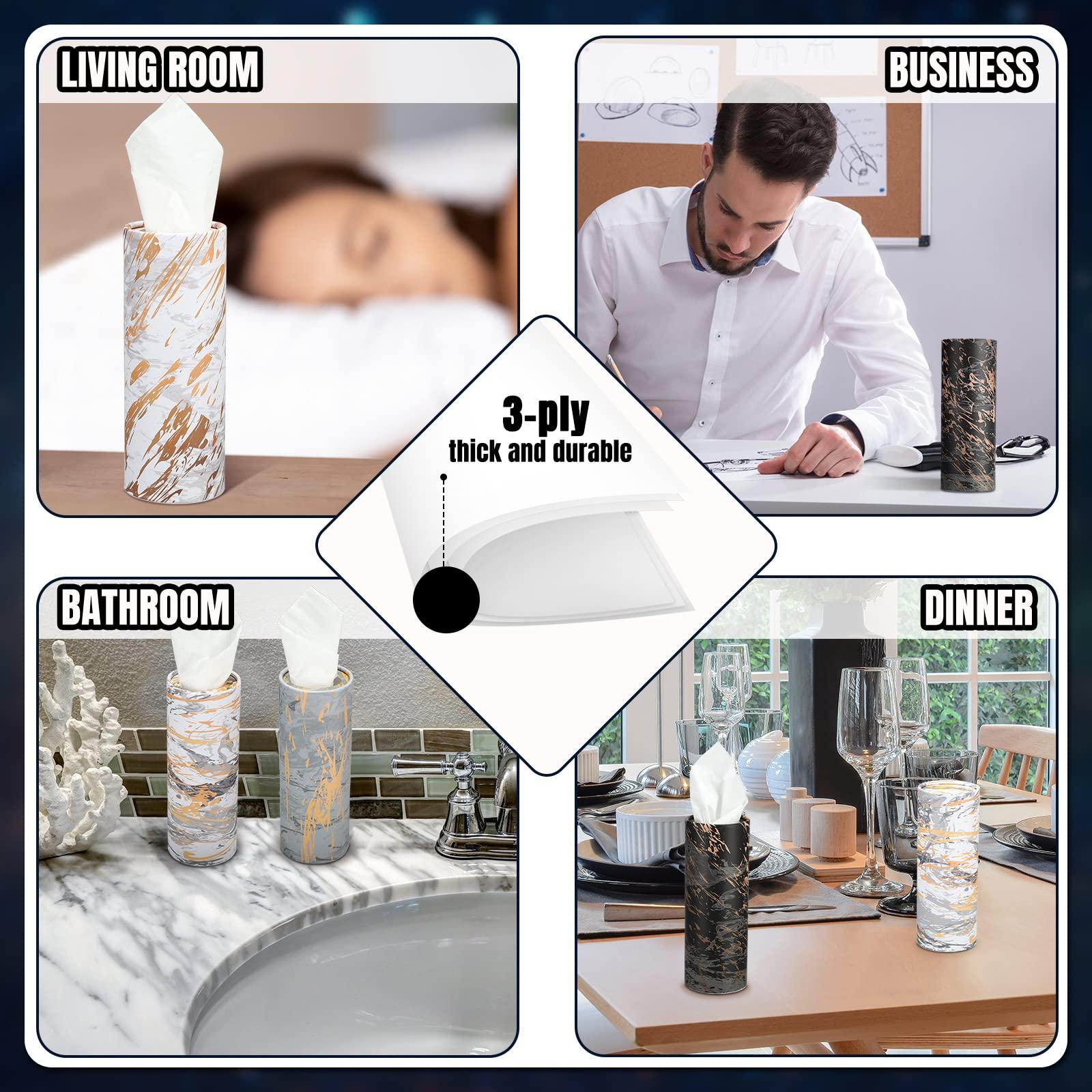 Thenshop Thenshop 12 Pack Car Tissues Cylinder with Facial Tissues Bulk Car Tissues Holder Boxes Decorative Container for Car Home Travel Everyday Tissues Refill