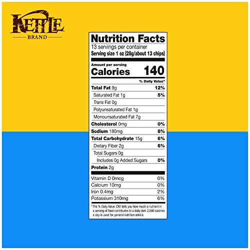 Kettle Brand Kettle Brand Potato Chips Sea Salt & Vinegar Kettle Chips, 13 Oz