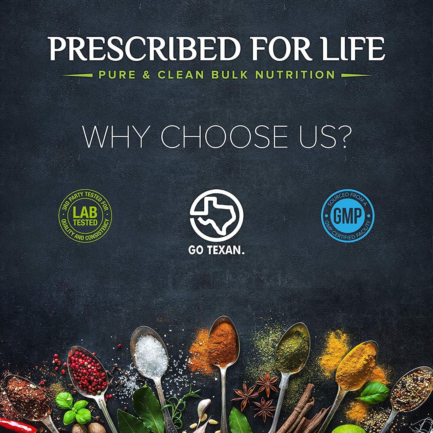 Prescribed For Life Prescribed for Life L Malic Acid Powder | 100% Pure Malic Acid | Supports Energy and Endurance | Food Grade, Gluten Free, Vegan, Non GMO (25kg / 55lb)