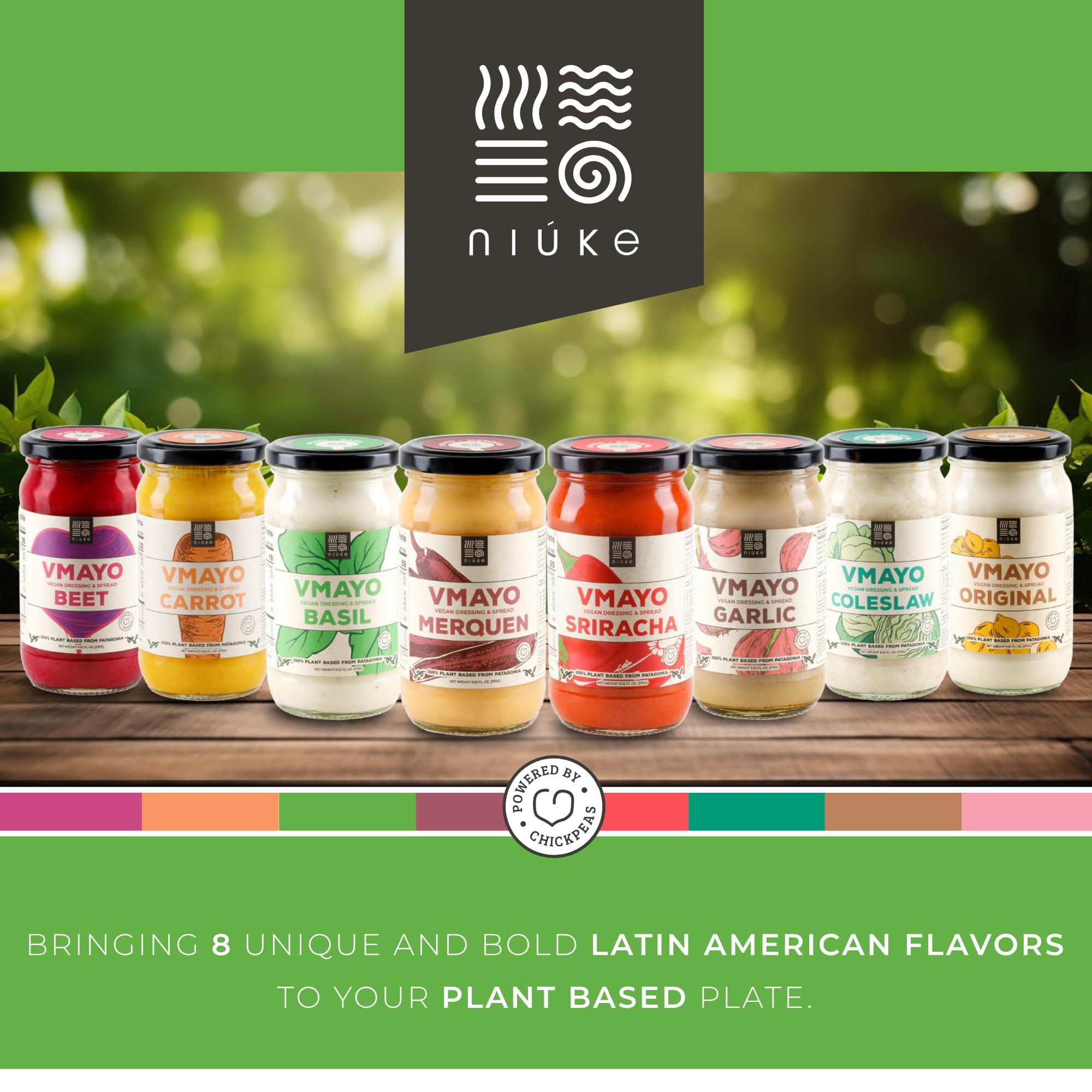 NIUKE NIUKE VMAYO Basil Vegan Mayo - Chickpea-Powered, Herbaceous & Creamy, 9.52 oz, 6 Pack