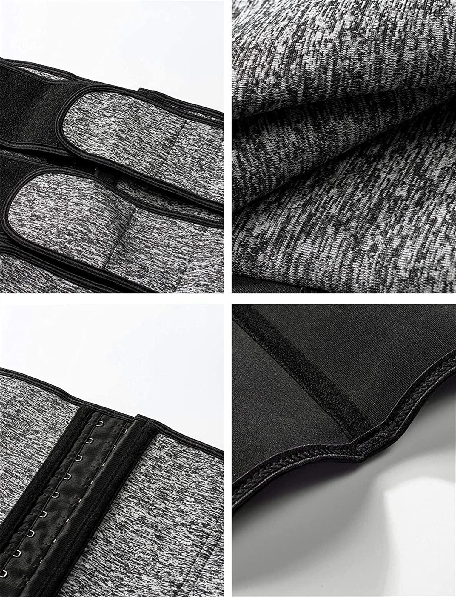 XMSM XMSM S-6XL Corsets Lumbar Brace Waist Trainer for Women& Men Compression Waist Cincher Body Shaper Postpartum Abdomen Belt (Color : Gray, Size : Small)