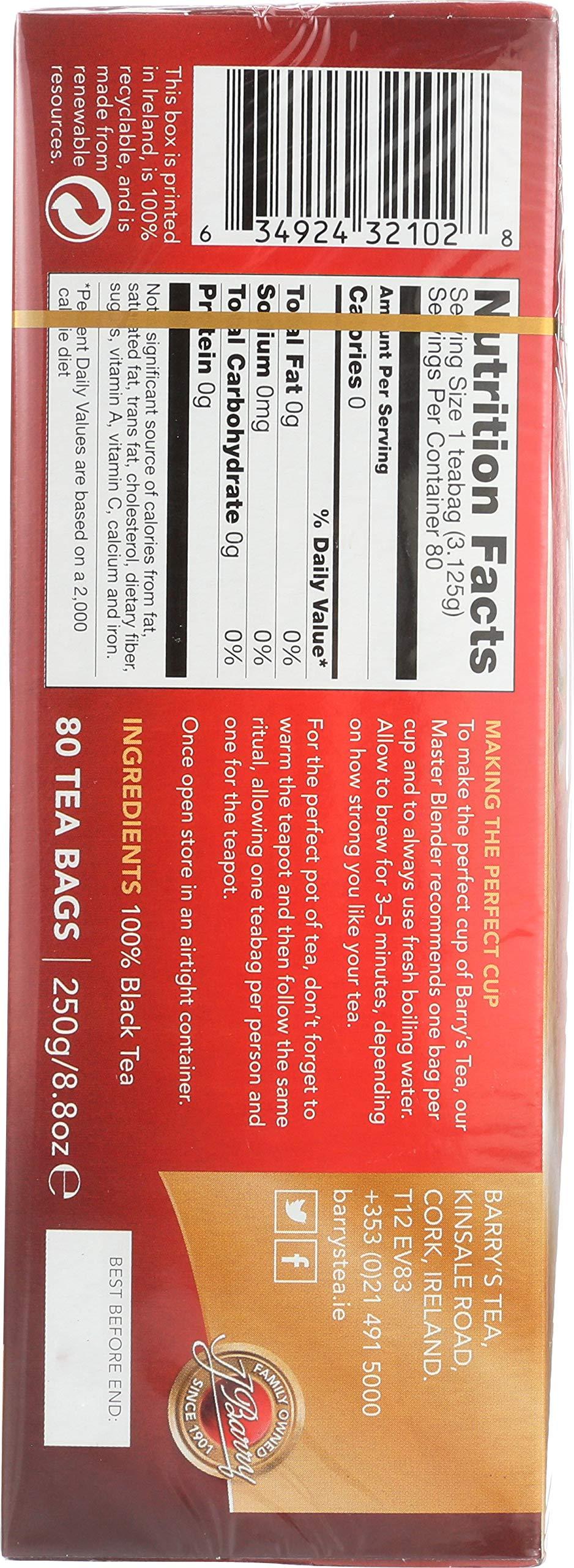 Barry's Tea Barry's Tea Gold Blend irish, 80 Count (Pack of 3) (01226422)