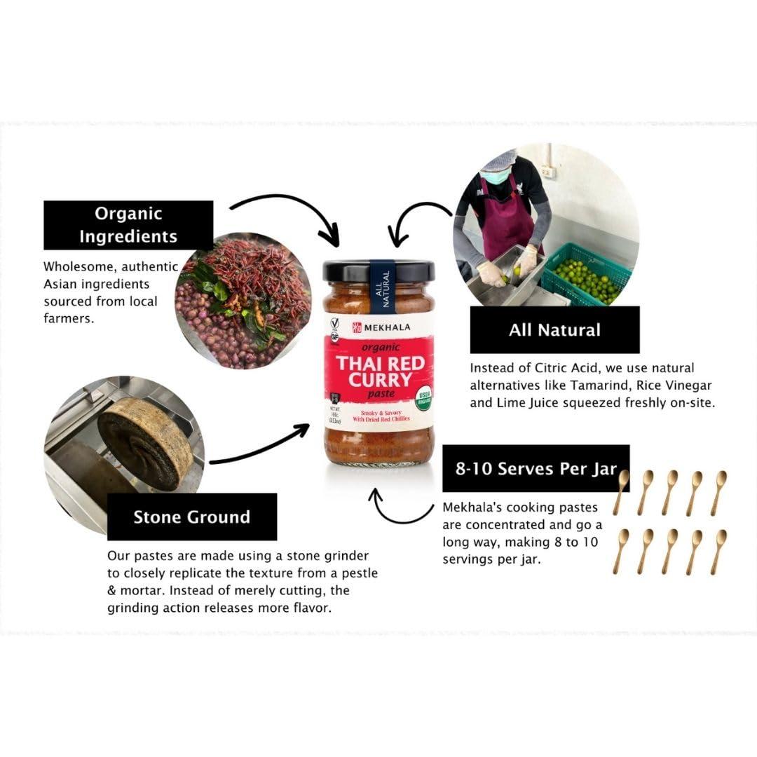 Mekhala Mekhala Organic Thai Red Curry Paste, 3.53 oz