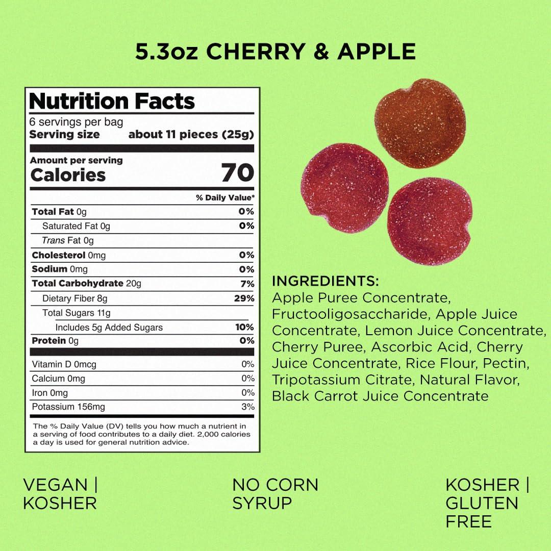 Generic S.imply Gum Bites Fruit Sour Apple Cherry 5.3 oz (Pack of 6)