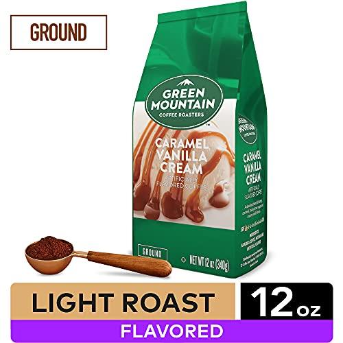 Green Mountain Coffee Roasters Green Mountain Coffee Roasters, Caramel Vanilla Cream, Ground Flavored Coffee, Light Roast, Bagged 12oz.