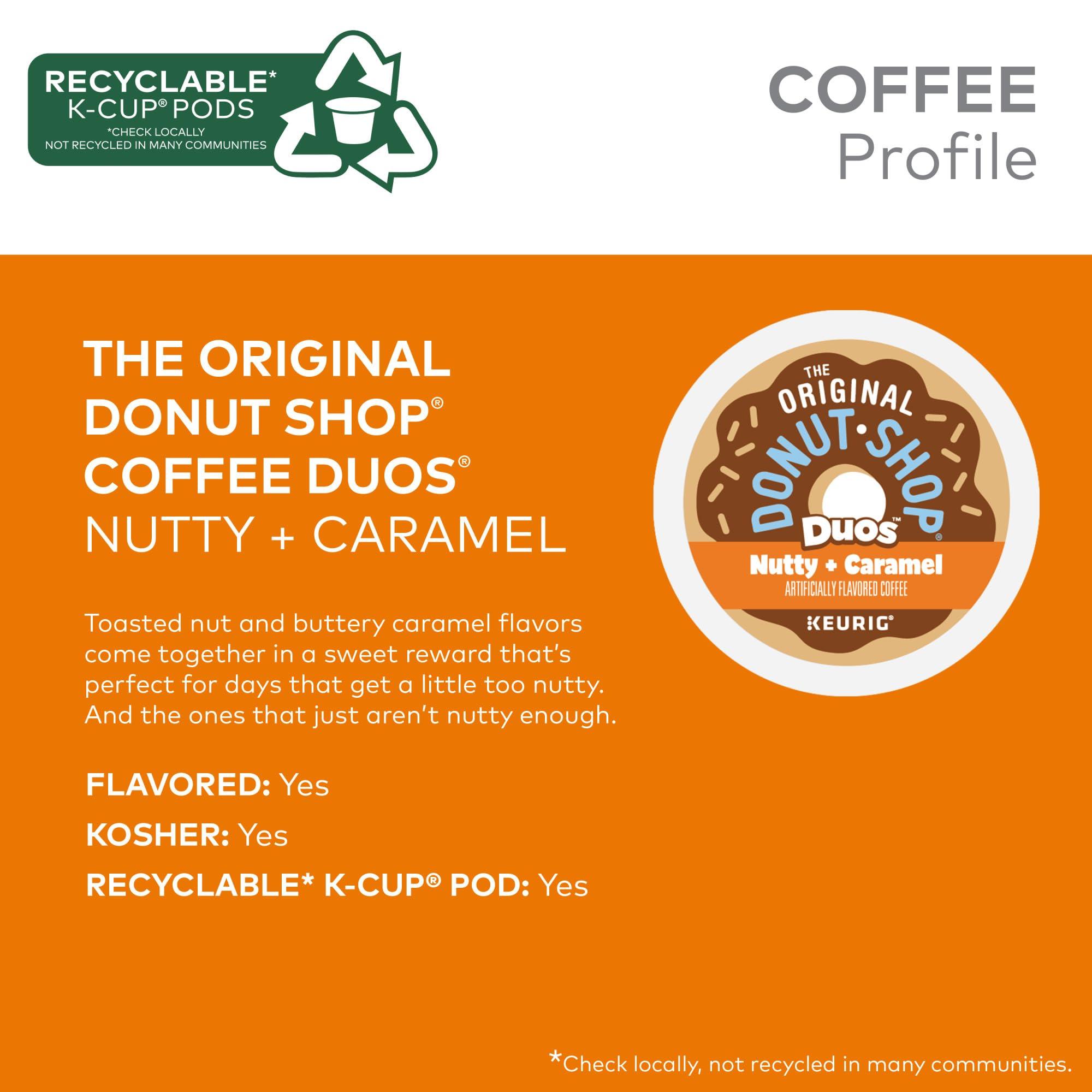 The Original Donut Shop The Original Donut Shop Duos Nutty + Caramel Keurig Single-Serve K-Cup Pods, Medium Roast Coffee, 96 Count