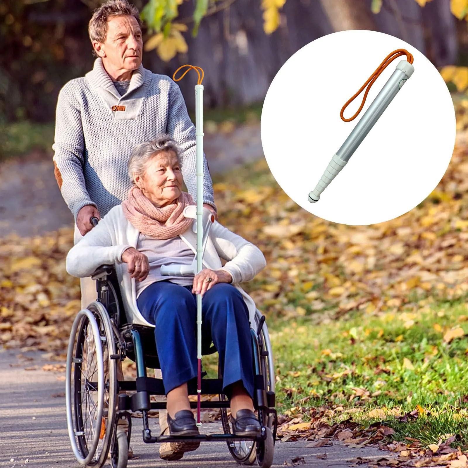 NineLife Basics Blind Cane for The Visually Impaired 9-Sect Blind Walking Stick Walking Crutches for The Elderly Telescopic Blinch Stick for Men or Women