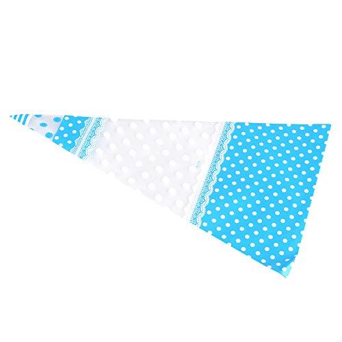 Kuuleyn Cone Shaped Cellophane Treat Bags, Cellophane Cone Bags, 50 Packs Festival Clear Cone Shaped Treat Popcorn Bags Cellophane Candy Bags with Twist Tie (Blue, 4 Silk * 17cm * 30cm)