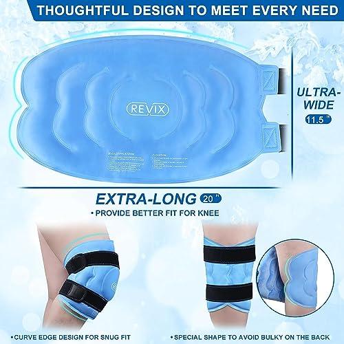 REVIX REVIX Ice Pack for Knee Pain Relief, Reusable Gel Ice Wrap for Injuries