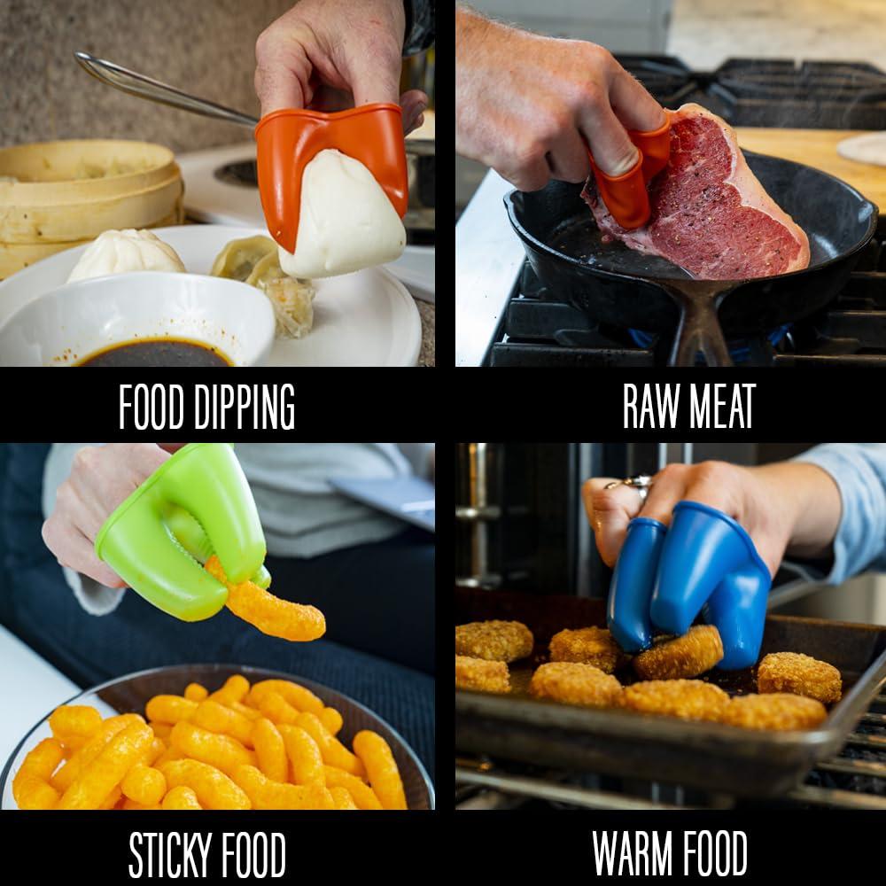 Ready Grips Silicone Finger Guard Protector for Grating Cheese & Vegetables with Mandolin Slicer, Kitchen Accessories, 2 Pack