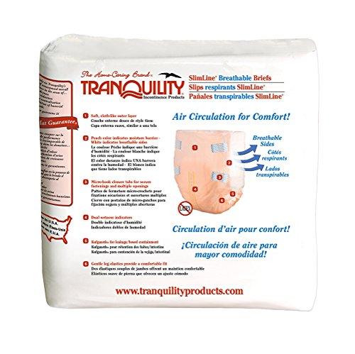 TRANQUILITY Tranquility Slimline Original Adult Disposable Brief - XL - 72 ct