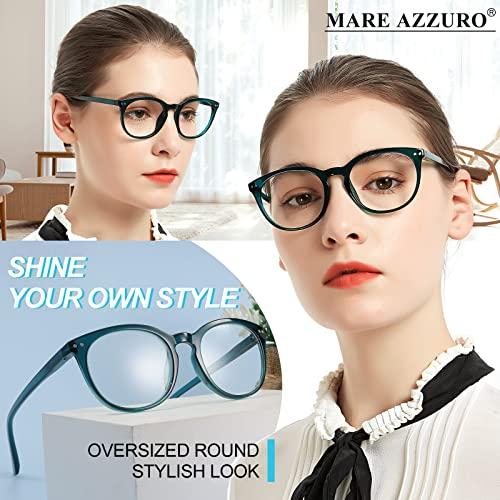 MARE AZZURO MARE AZZURO Reading Glasses Women Readers +3.5 Stylish Round Reader 3.50 with Spring Hinge