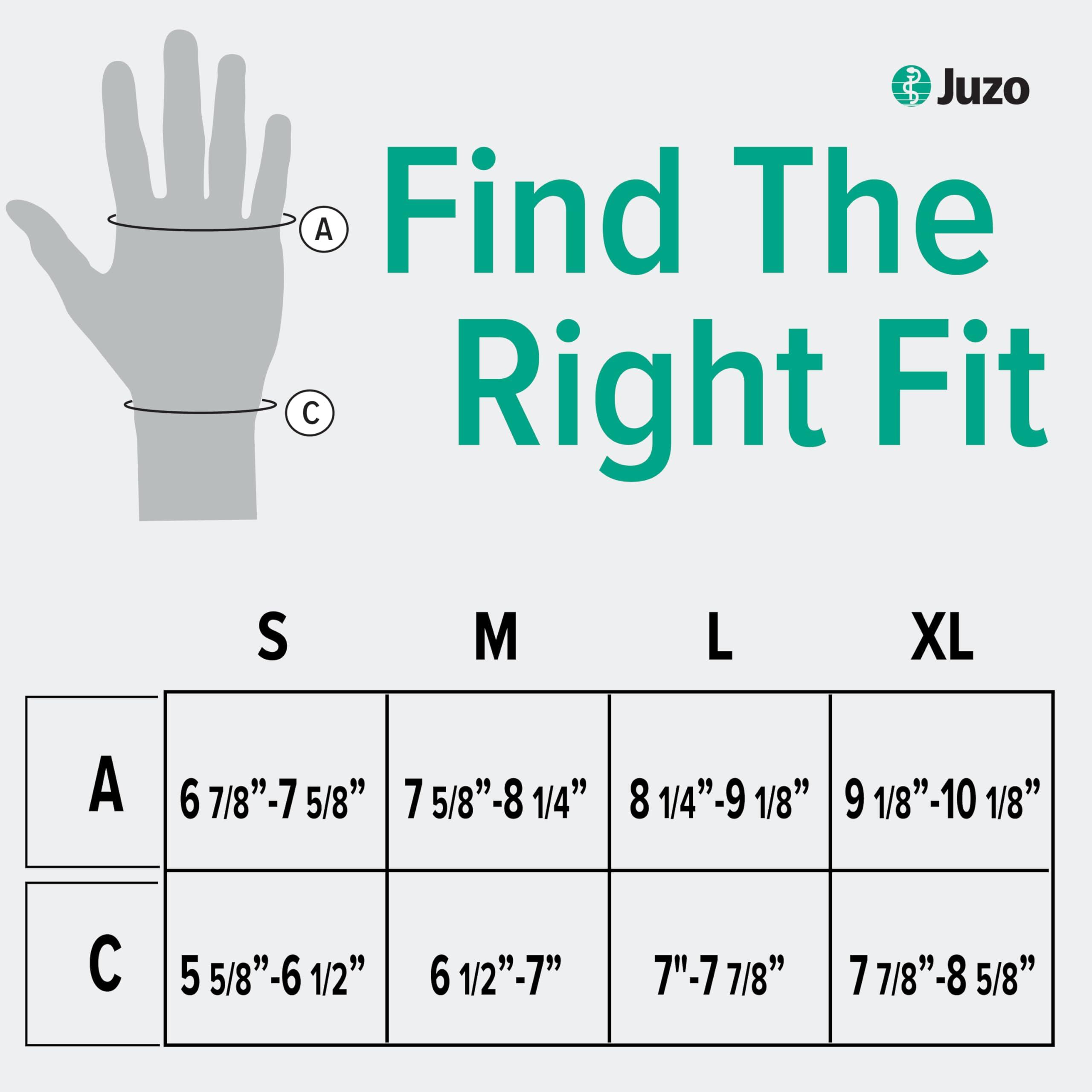 Juzo Juzo 15-20 mmHg Soft Seamless Gauntlet, Left Black, S