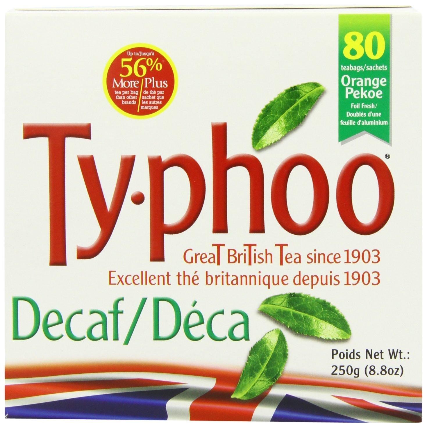 Typhoo Typhoo 80 Decaf Tea Teabags (Pack Of 6, Total 480 Teabags)