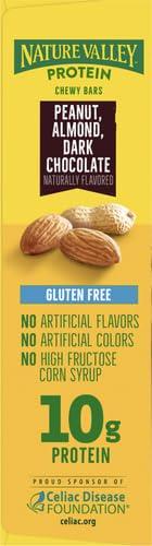 Nature Valley Nature Valley Chewy Protein Granola Bars, Peanut Almond Dark Chocolate, 5 Bars, 7.1 OZ