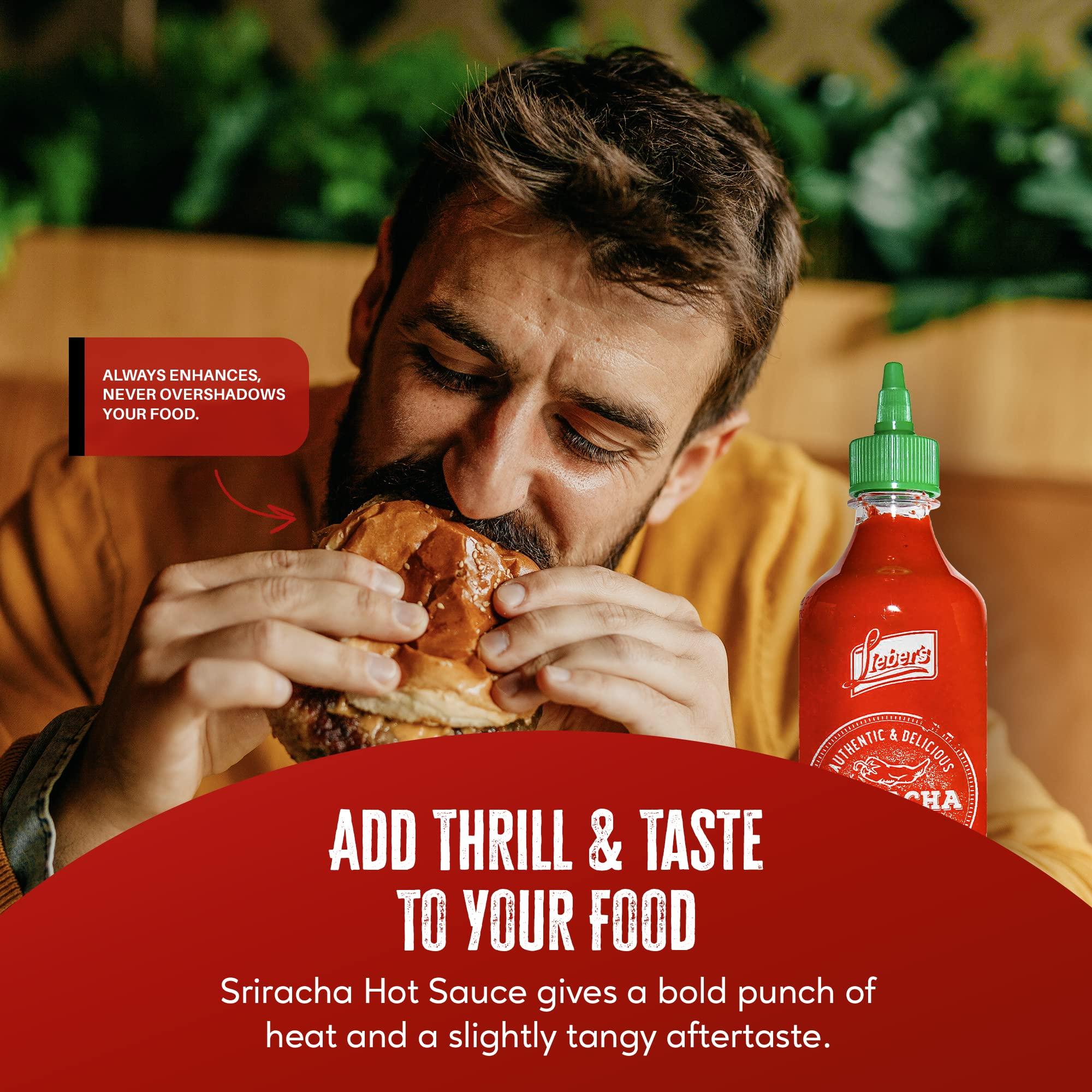 LIEBERS Lieber\'s Sriracha Hot Chili Sauce, Authentic And Delicious, Non-GMO, No MSG, Gluten-free, Cholesterol-free, and Vegan, NET WT. 1 lb (454g)