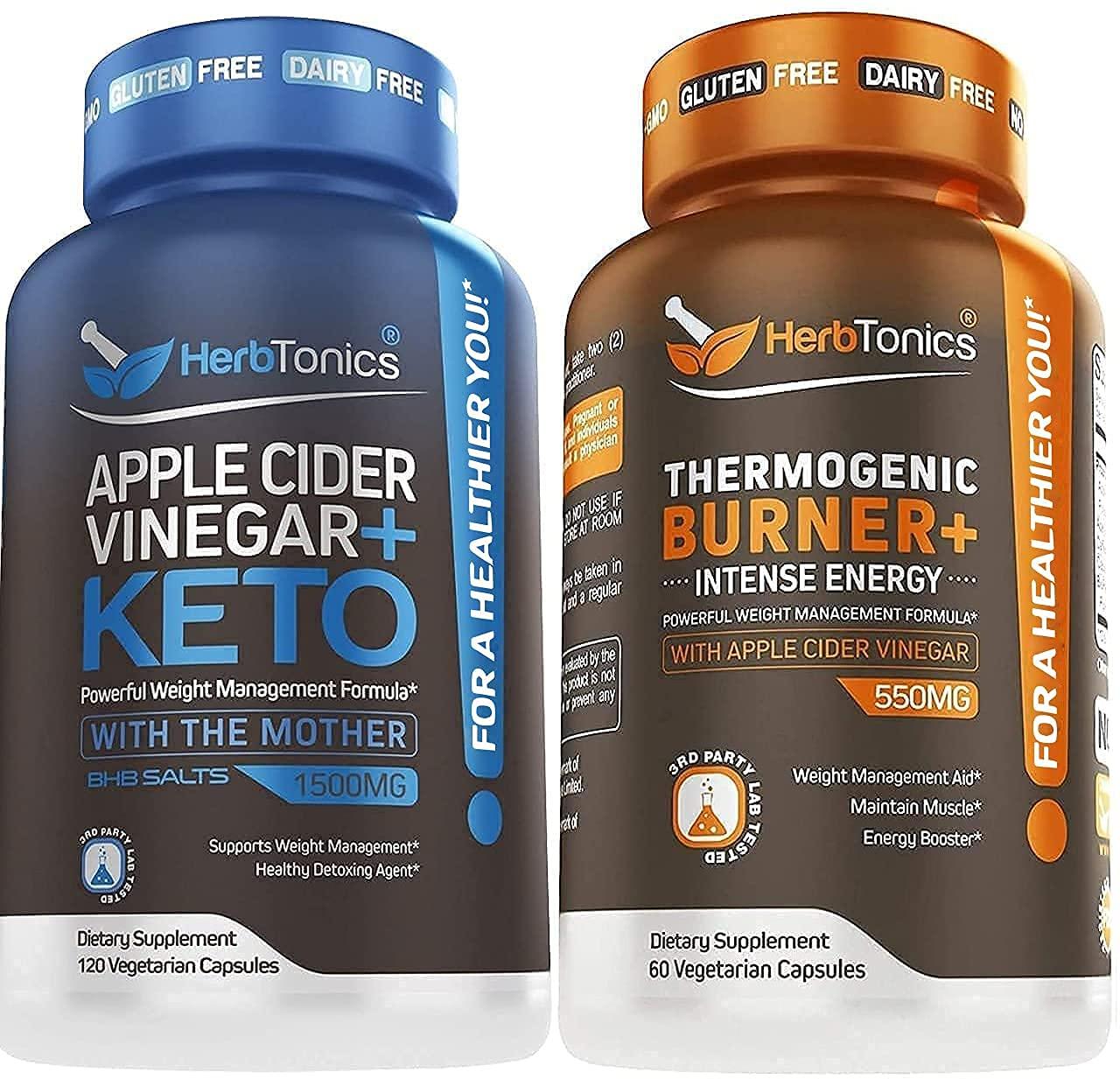 Herbtonics Herbtonics Apple Cider Vinegar Plus Keto with Burner +