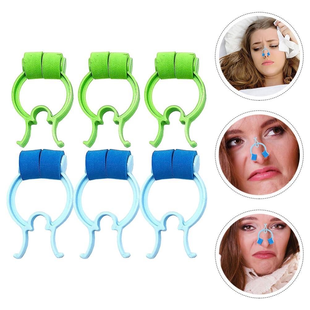 Lurrose 6pcs Fixed Pinch Nose Fixing Nose Stoppers Nasal Clip Fixing Nose Clips Portable Nose Clips Nosebleed Stoppers Epistaxis Care Clips Lung Breathing Training Clips Nose Bleed Stopper