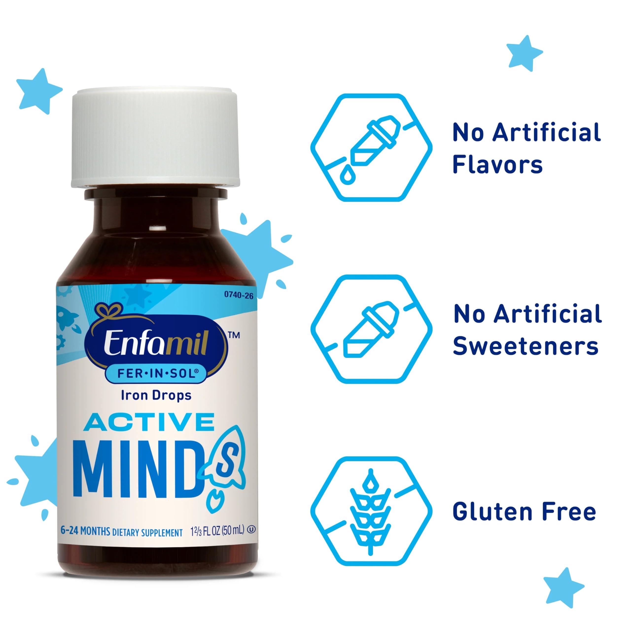 Enfamil Enfamil Fer-In-Sol Iron Supplement Drops for Infants, 50 mL dropper bottle