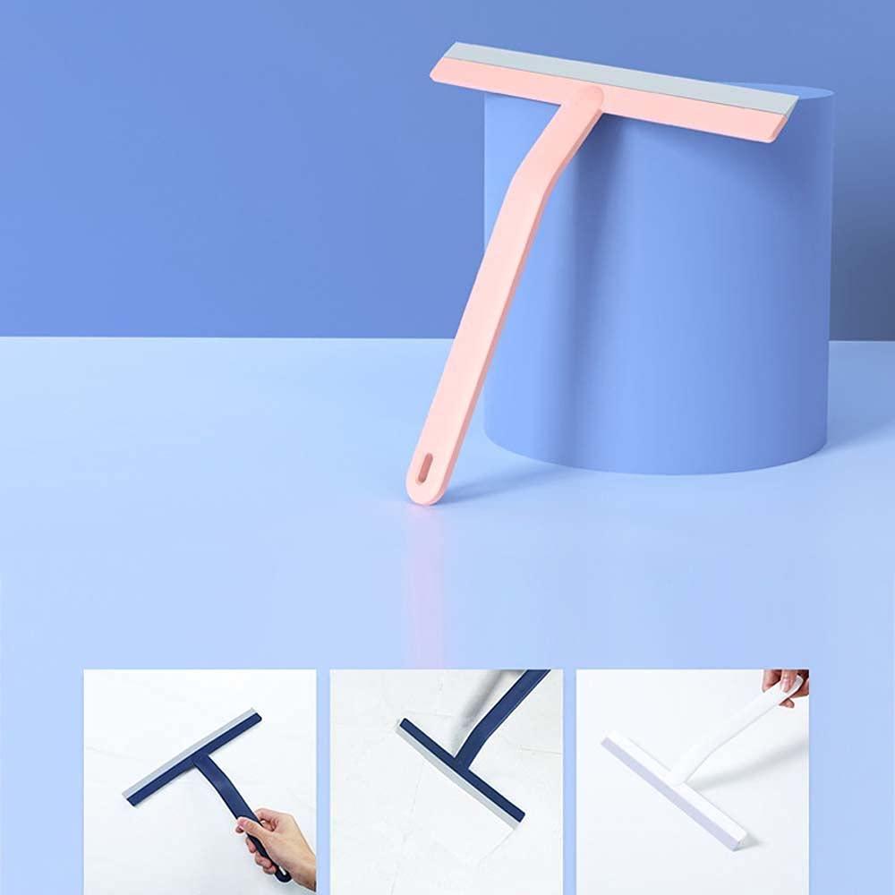 FGHUK Shower Squeegee for Bathroom Shower Glass Doors,Household Cleaning Wiper Tool, for Bathroom, Mirrors, Windows Cars(Pink)