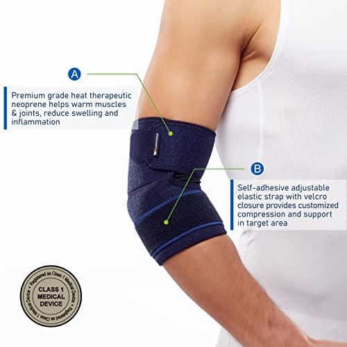 Comforband Comforband Adjustable Elbow Support for Epicondylitis, Tennis Elbow, Golfers Elbow, Bursitis, Elbow Sprains, Strains, Tendonitis, Arthritis, Sports Injury Recovery - Elbow Pain Relief - One Size fits Most