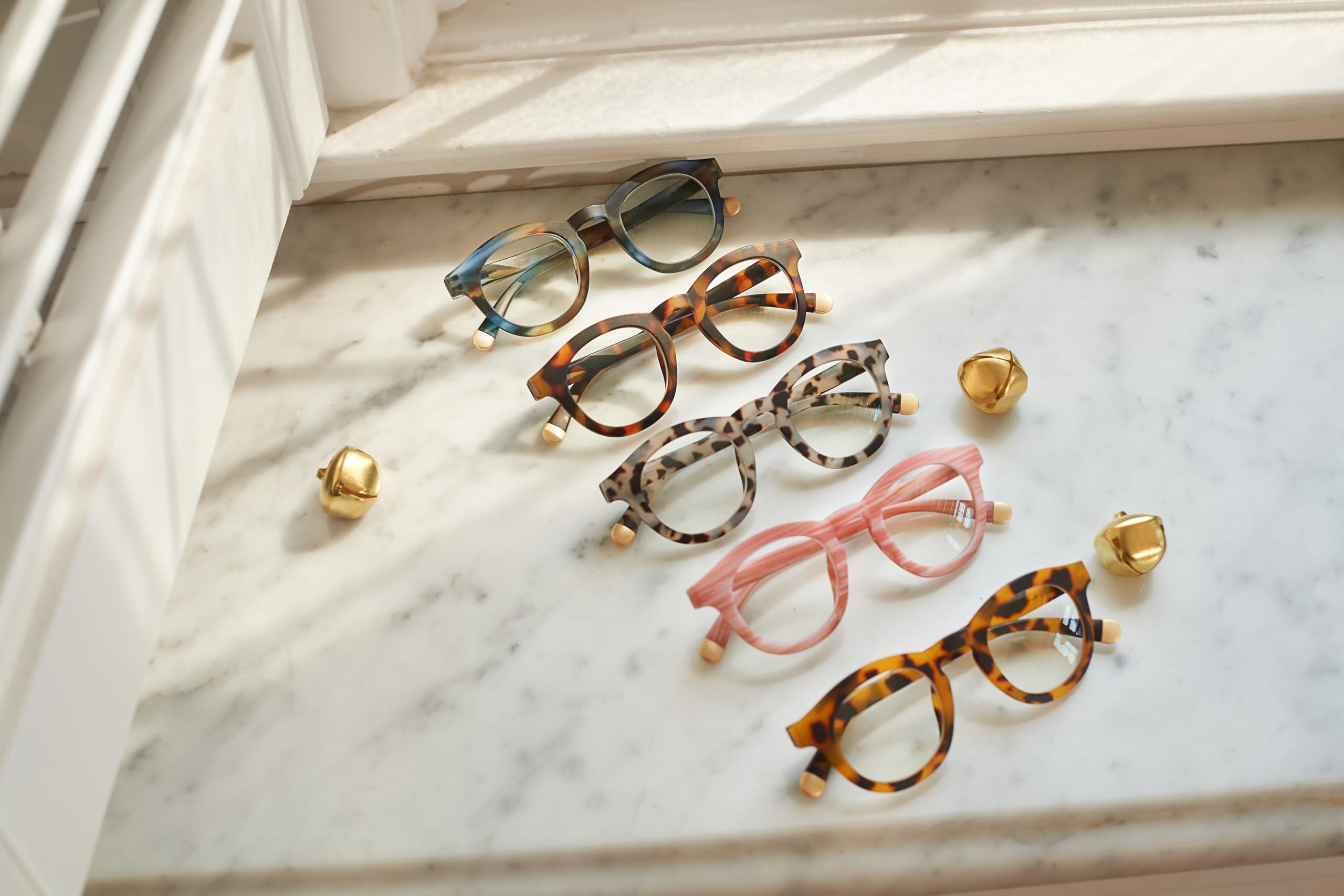 Peepers by PeeperSpecs Peepers by PeeperSpecs Oprah\'s Favorite Women\'s Stardust Round Blue Light Blocking Reading Glasses - Tortoise +2.00