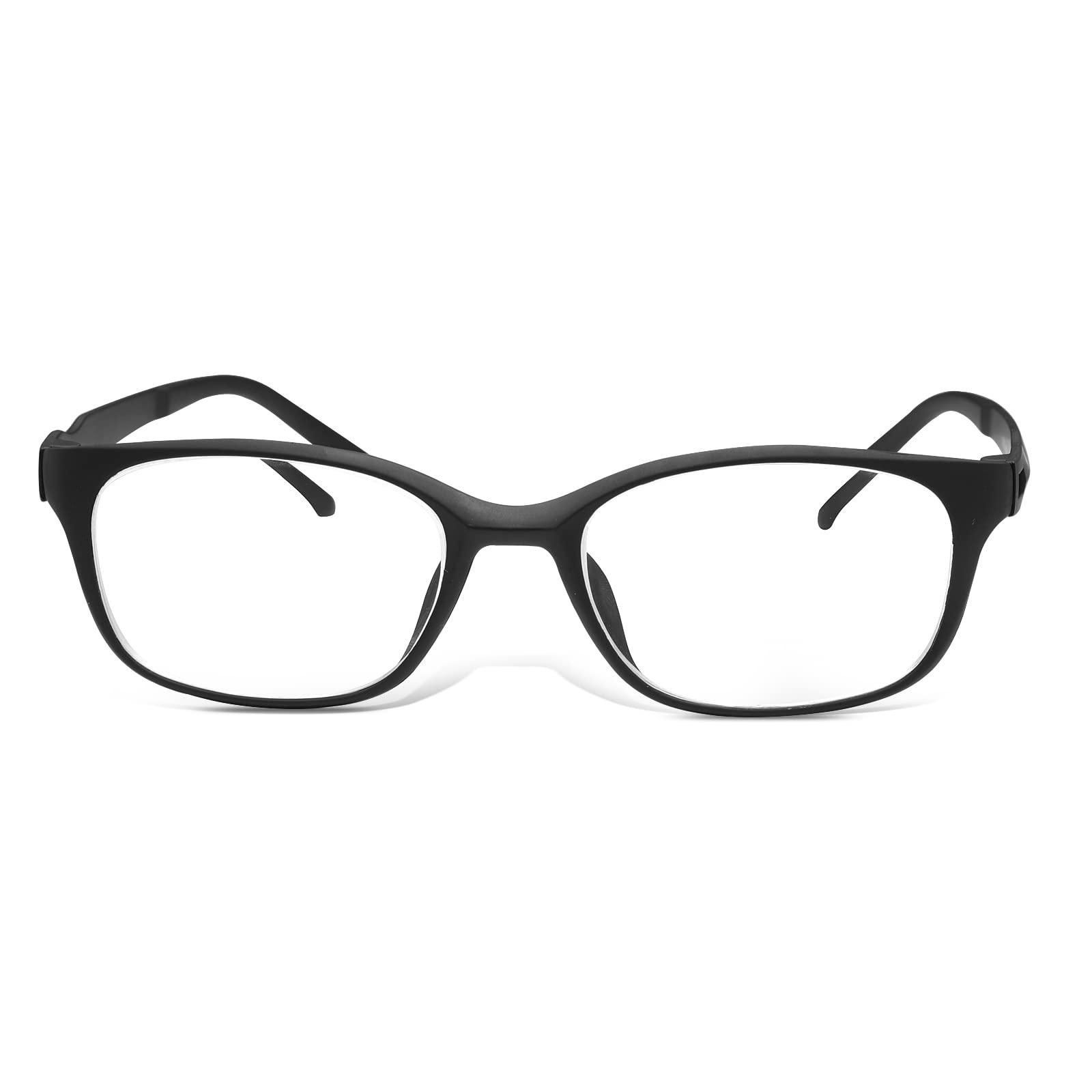 Vepiant Vepiant Nearsighted Distance Glasses For Men and Women Retro Myopia Glasses TR90 Lightweight Shortsighted Eyeglasses Black Full Frame Eyewear Blue Light Filter Spectacles THESE ARE NOT READING GLASSES