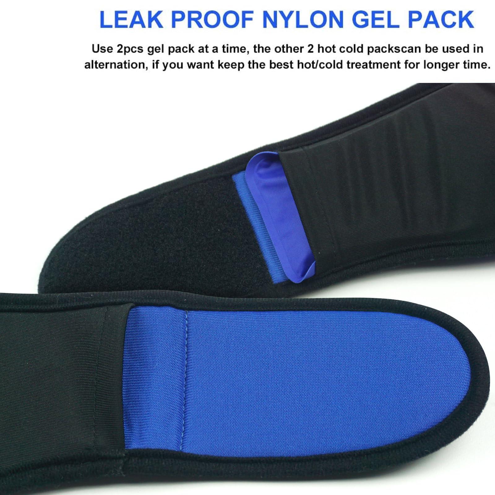 WORLD-BIO Face Ice Pack Wrap for TMJ, Wisdom Teeth, WORLD-BIO Jaw Wrap with 4 Reusable Hot Cold Therapy Gel Packs for Head, Chin, Oral and Facial Surgery, Pain Relief for Swelling, Injuries, Dental Implants