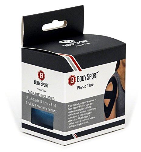 Body Sport Body Sport Physio Tape, Kinesiology Tape to Support Muscles and Joints - 2 in x 5.5 yds - Blue