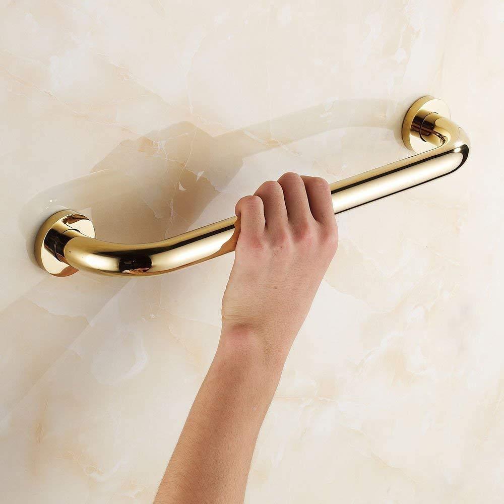 700BRASS 700Brass 24-Inch Grab Bar Safety Handrail, Polished Gold, Heavy-Duty Construction Armrest, Bathroom Shower Bathtub Support for Hotel/Motel/Home
