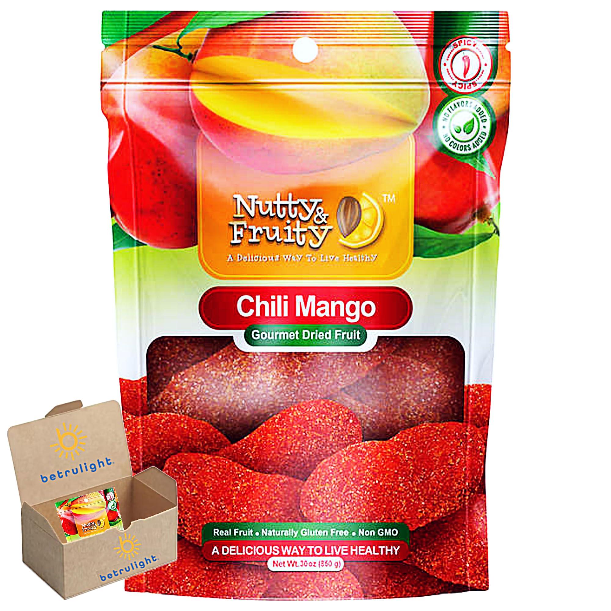 BETRULIGHT Tamarind Candy, Chili Tamarind Bites or Dried Fruit Snacks, Chili Mango | Every Order is Elegantly Packaged in a Signature BETRULIGHT Branded Box (30 OZ, Spicy Mango)