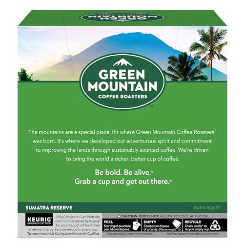 Green Mountain Coffee Roasters Green Mountain Coffee Roasters Sumatra Reserve Coffee, Keurig Single-Serve K-Cup pods, Dark Roast, 32 Count