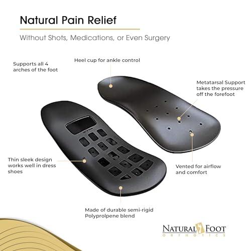 NATURAL FOOT ORTHOTICS Natural Foot Orthotics. Podiatrist Designed for Low to Flat Feet. Recommended for Plantar Fasciitis, Heel Spurs, Bunions, Neuromas, & Hammertoes. USA Made. Slim Stabilizer Arch Support Shoe Insoles