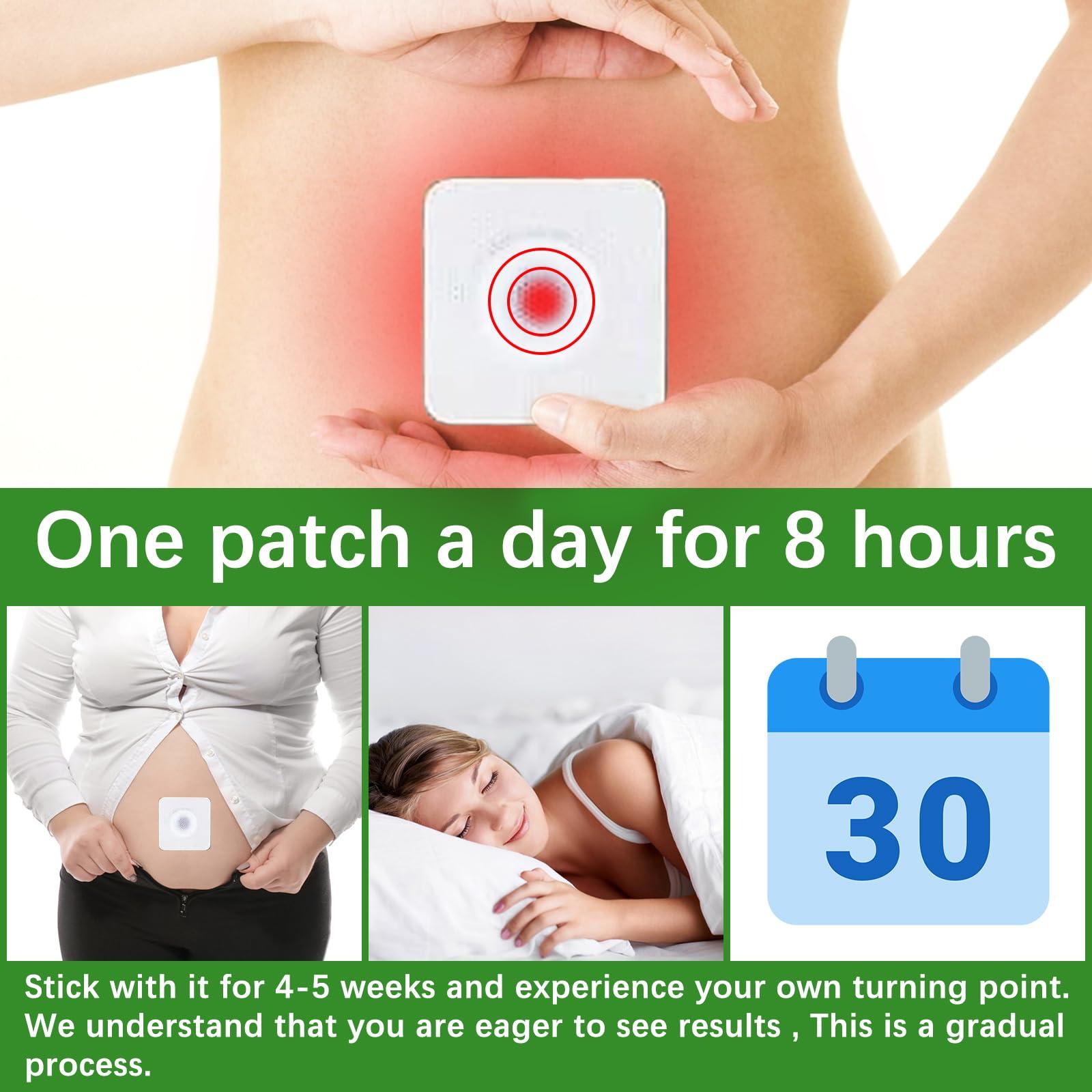 BENJEN Mugwort Belly Patch,30Pcs Natural Wormwood Essence Pills and 30Pcs Belly Sticker, Moxa Hot Moxibustion Navel Wormwood Sticker (30)