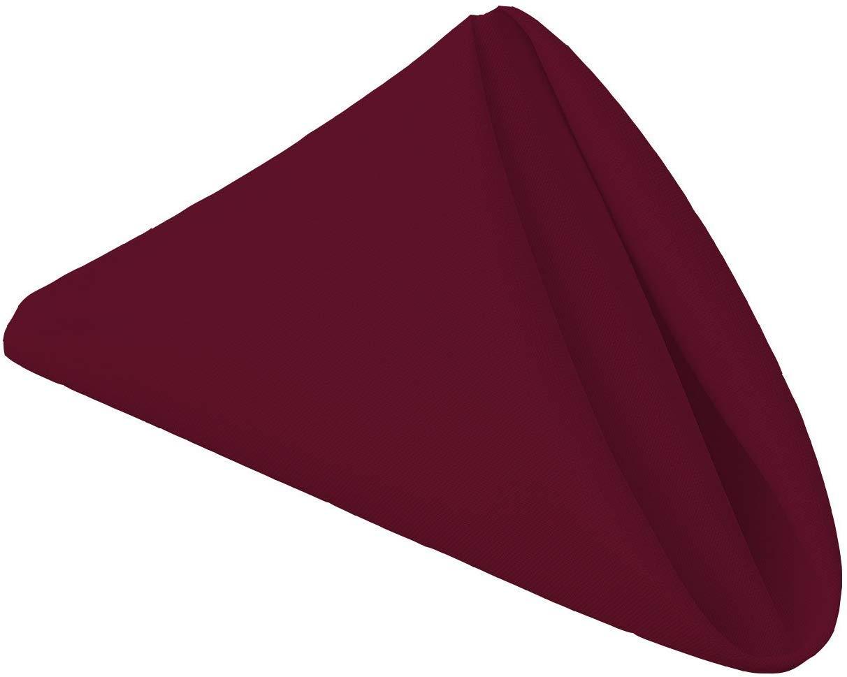 Rajan Linen Cotton Napkins - Cloth Dinner Table Napkins - Machine Washable and Home Use 100% Cotton Fabric - Pack of 10 (18 x 18 inch), Burgundy