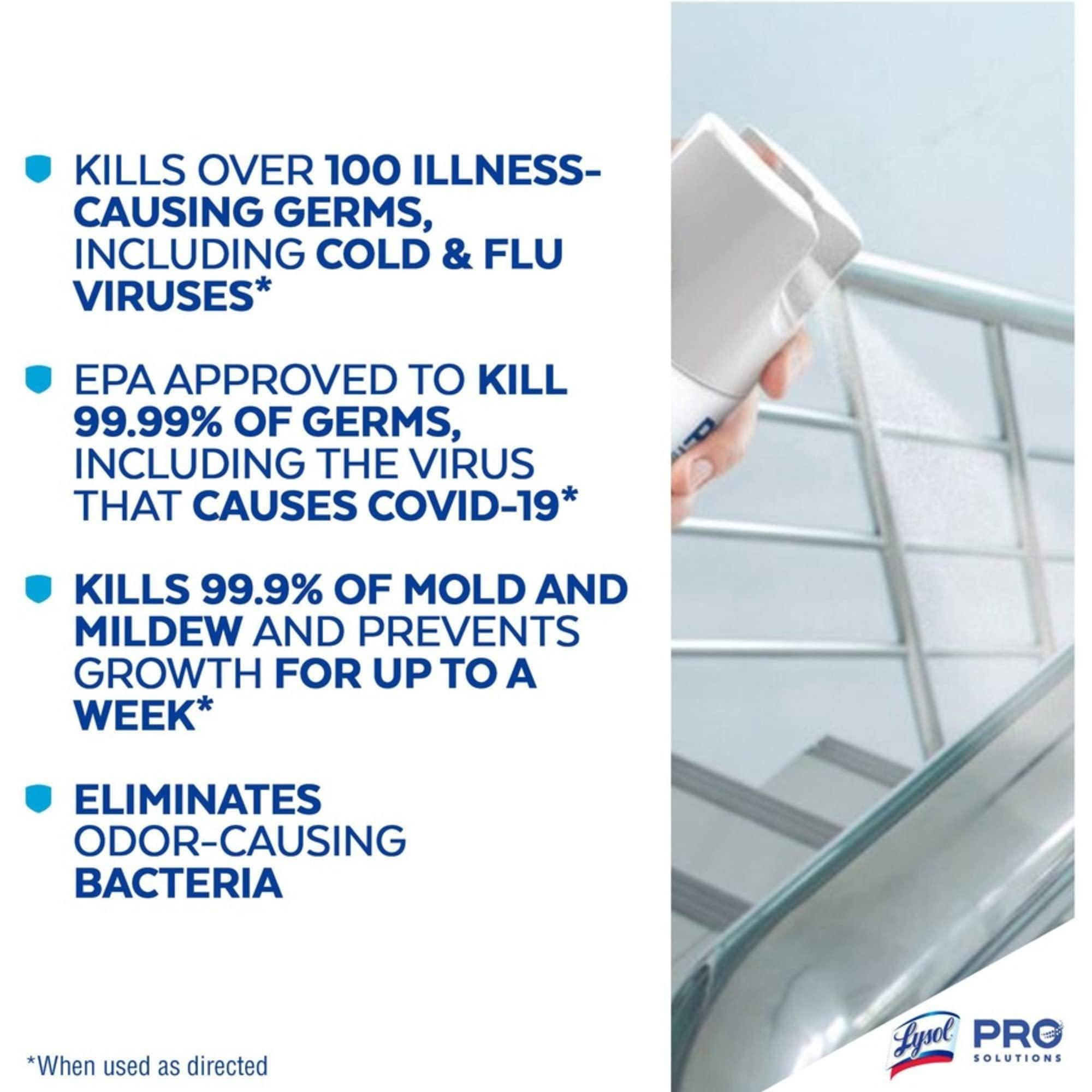 Lysol Lysol Disinfectant Spray, 19 Oz, Crisp Linen, Carton Of 8 Bottles