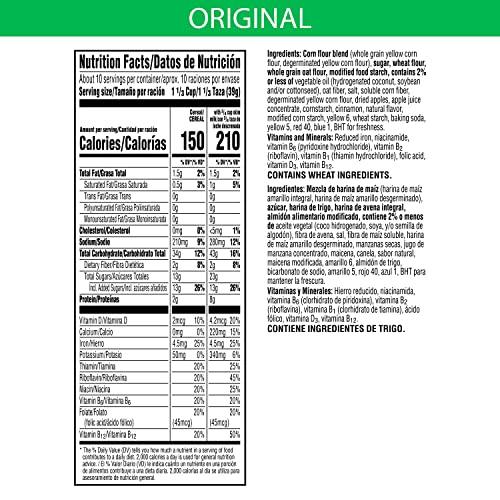 Apple Jacks Apple Jacks Cold Breakfast Cereal, Good Source of 8 Vitamins and Minerals, Large Size, Original, 11.02lb Case (12 Boxes)