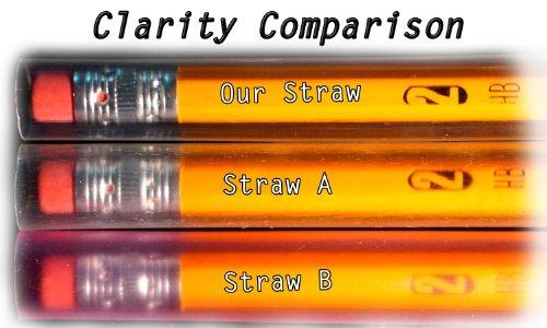 SparklingClearStraws.com 100 3/8" Wide Smoothie and Bubble Tea Fat Straws - Sparkling Clear (3/8" Wide XL)