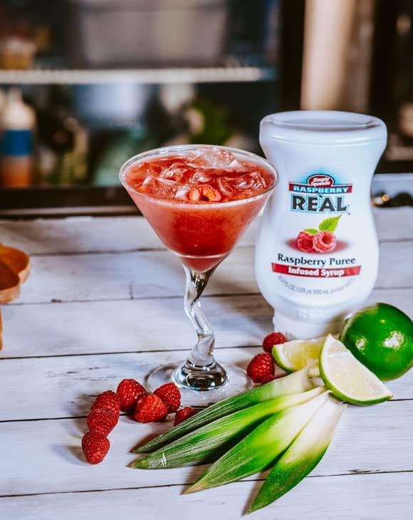 Rel Infused Exotics Raspberry Rel Infused Exotics, Raspberry Puree Infused Syrup, 16.9 FL OZ Squeezable Bottle (Pack of 3)