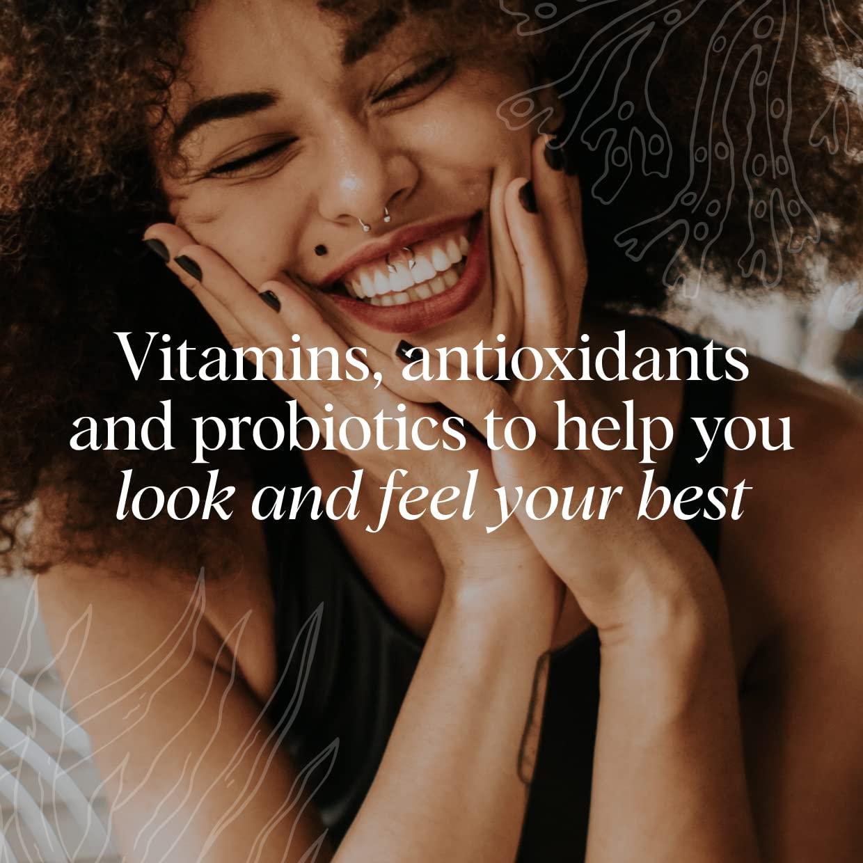 Ora Organic Ora Organic Hair, Skin, and Nails Support- BeYouTiful - Beauty Supplement with B Vitamins and Algae Extracts for Healthy Hair and Skin - 60 Vegan Capsules