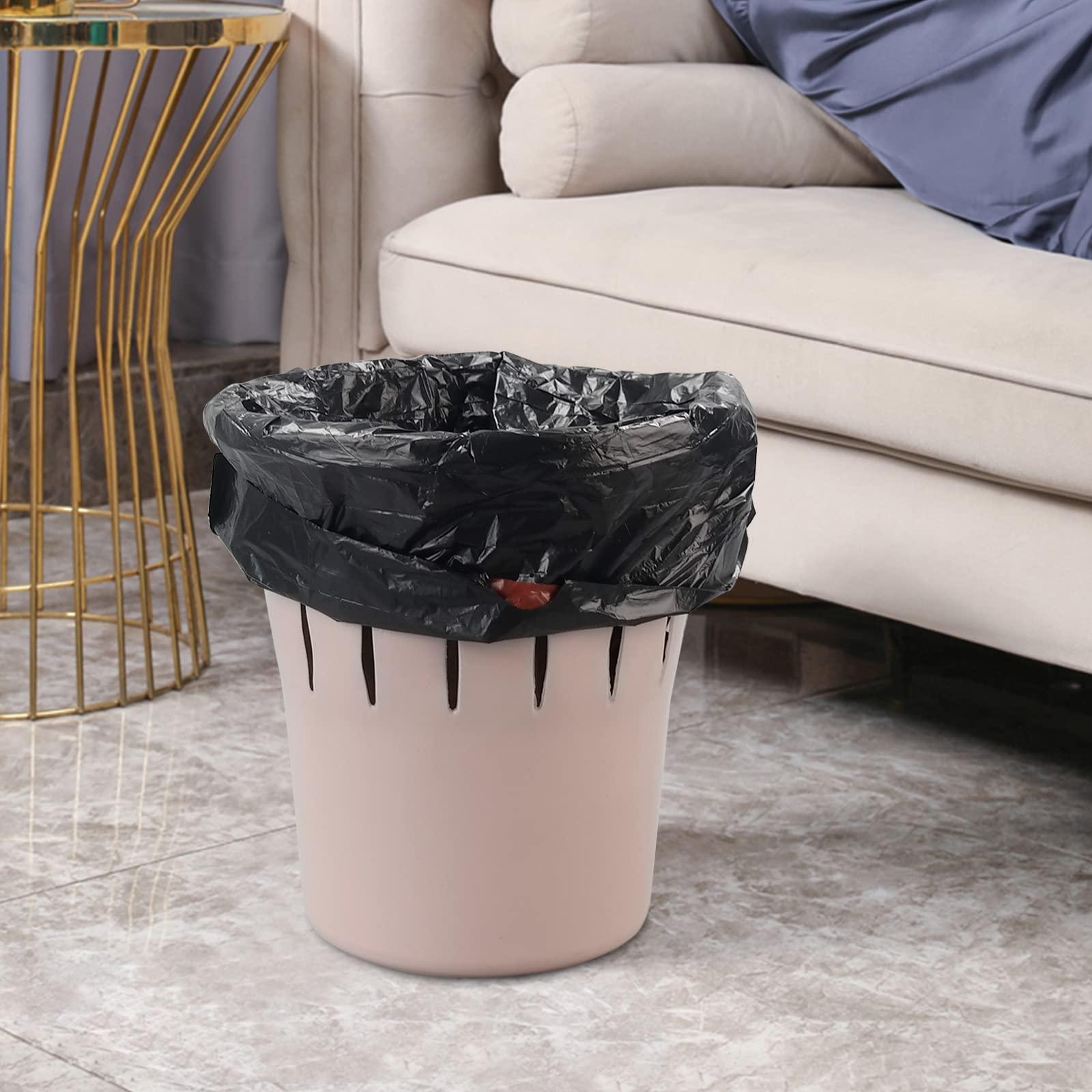 Uumitty Uumitty 3 Gallon Drawstring Trash Bags, Flat Bottom Garbage Bag (Black, 110 Counts/ 3 Rolls)